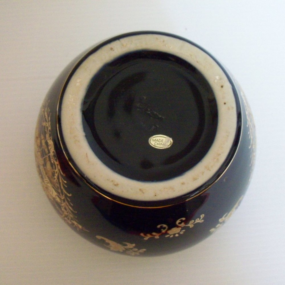 Cobalt blue ceramic planter (#EV1285) - Picture 5 of 5